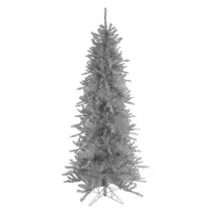 9ft. Unlit Silver Tinsel Artificial Christmas Tree
