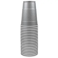 JAM Paper 16oz. Plastic Party Cups, 20ct. Silver