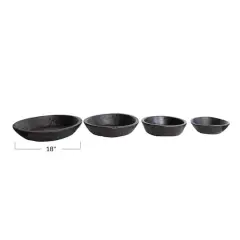 Hello Honey&reg; Black Decorative Reclaimed Wood Nesting Bowls, 4ct.