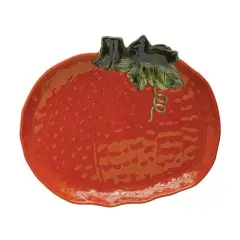 Hello Honey&reg; 14" Orange Stoneware Pumpkin Shaped Platter