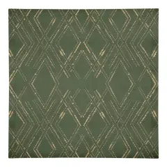 Diamond Cotton Twill Napkin Green and Gold