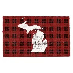 There's No Place Like Michigan for the Holidays Doormat