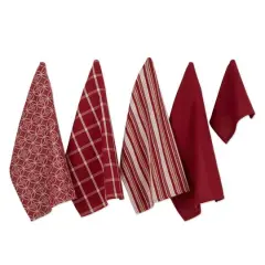 DII&reg; Dish Towel & Dishcloth Set Barn Red