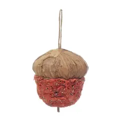 Hello Honey&reg; 5.5" Orange Cornhusk Acorn Ornament