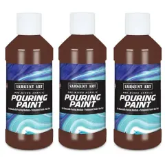 Sargent Art&reg; Acrylic Pouring Paint, 3ct. Burnt Umber