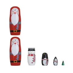 Hello Honey&reg; Wood Holiday Icon Nesting Doll Set