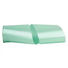 JAM Paper 6" x 50yd. Single Face Satin Allure Ribbon Aqua