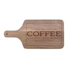 17" Caffeine Village Walnut Paddle Cutting Board