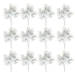 White Flocked Cedar Branch, 12ct.