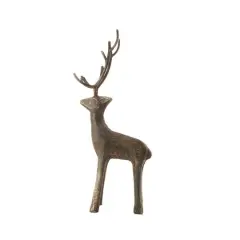 Hello Honey&reg; 11.75" Cast Iron Standing Deer Figurine