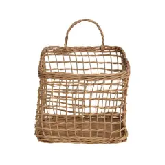 Hello Honey&reg; Natural Woven Rattan Wall Hanging Basket