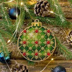 Wonderland Crafts Green Ornament Cross-Stitch Kit