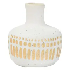 Hello Honey&reg; Stoneware Vases with Gold Pattern Set Taupe