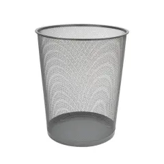 Organize It All Silver Mesh Round Wastebasket
