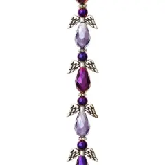 Purple Mix Glass & Metal Angel Beads by Bead Landing&trade;