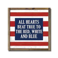 All Hearts Beat True Framed Wood Plaque