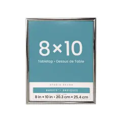 Basics&trade; 8" x 10" Silver Rounded Metal Frame by Studio D&eacute;cor&reg;