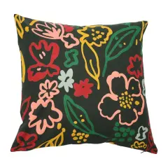 Hello Honey&reg; Multicolor Square Jaunty Floral Printed Pillow Cover