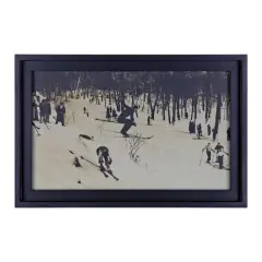 Holiday Vintage Photograph Ski Jump Hanging Wall D&eacute;cor