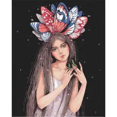 Ideyka Colors of Butterflies Painting by Numbers Kit