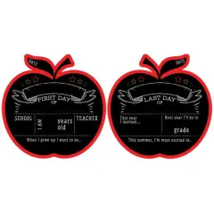 RoomMates Last or First Day of School Double-Sided Apple Chalkboard
