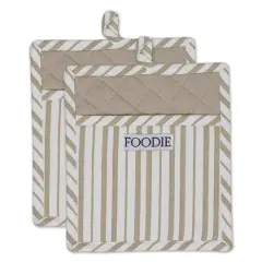 Mushroom Foodie Gourmet Chef Potholder Set