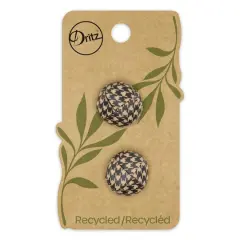 Dritz&reg; 18mm Herringbone Recycled Leather Round Buttons, 6ct.