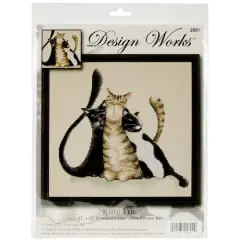 Design Works&trade; Kitty Trio Counted Cross Stitch Kit