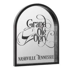 American Art Decor Grand Ole Opry Printed Mirror with Arched Frame - 11" x 14"