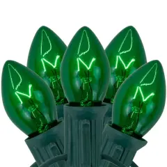 25ct. C7 Christmas String Lights with Green Wire