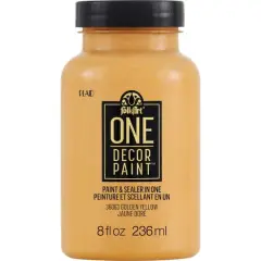 FolkArt&reg; One D&eacute;cor Paint&trade;, 8oz. Golden Yellow