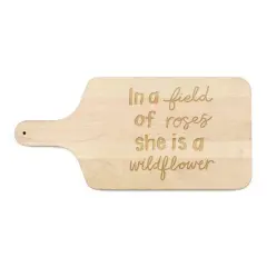 17" In a Field of Roses Maple Paddle Cutting Board