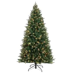 6.5ft. Pre-Lit Alexa Enabled Mountain Fir Artificial Christmas Tree, Multicolor LED Lights