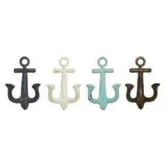 Multi Colored Metal Coastal Wall Hook, 4ct.