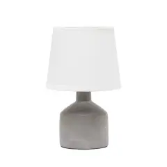 Simple Designs Mini Bocksbeutal Ceramic Table Lamp Gray