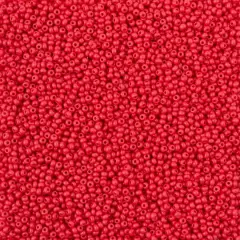 John Bead Terra Intensive 11/0 Czech Glass Seed Beads, 22g Red Matte