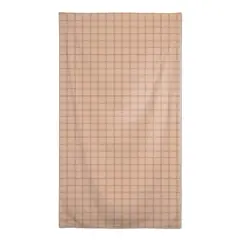 Faded Pink Grid Cotton Tablecloth