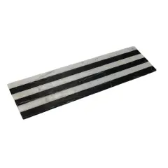 Hello Honey&reg; 21" Black & White Marble Cheese & Serving Board with Stripes