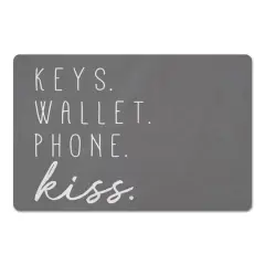 Keys Wallet Phone Kiss 18" x 27" Floor Mat