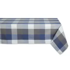 DII&reg; 52" Tri Color Check Tablecloth French Blue