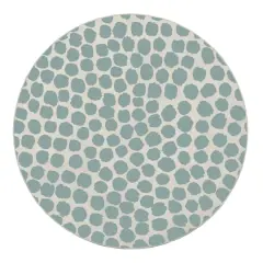 My Magic Carpet Puff Dotty Washable Rug Colfax Blue