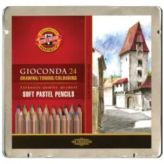 Koh-I-Noor Gioconda Soft Pastel Pencil 24 Color Tin