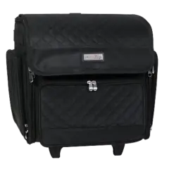 Everything Mary Black Quilted Deluxe Rolling Papercraft Craft Case