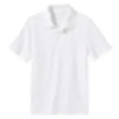 Galaxy by Harvic Boys Moisture Wicking Short Sleeve Polo Shirt White