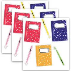 Carson Dellosa&reg; Notebooks & Pens Cut-Outs, 3 Packs of 36