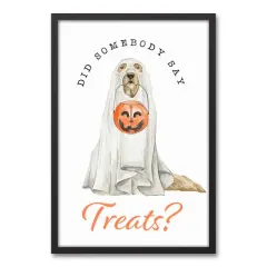 Did Someone Say Treats Black Framed Canvas Wall Art