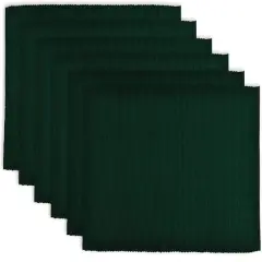 DII&reg; Ribbed Cotton Placemats, 6ct. Dark Green
