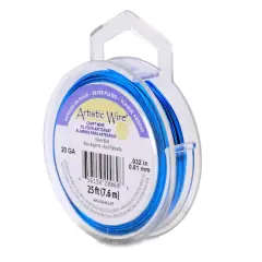 Artistic Wire&reg; 20 Gauge Silver Plated Tarnish Resistant Colored Copper Craft Wire, 25ft. Silver Blue