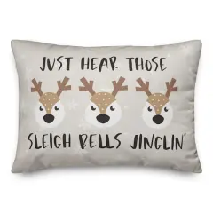 Sleigh Bells Jinglin 20" x 14" Spun Poly Pillow