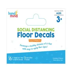 Hand2mind&reg; Social Distance Footprints Floor Decals, 16ct.